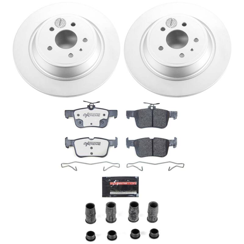 Power Stop 17-19 Ford Escape Rear Z36 Coated Truck & Tow Brake Kit