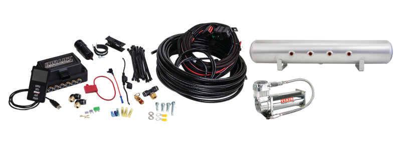 Air Lift Performance 3P Air Management System | 1/4” Air Line | 5 Gal Raw Aluminum Tank | VIAIR 444C