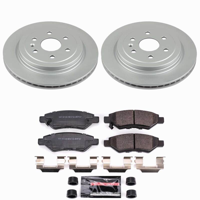 Power Stop 10-16 Cadillac SRX Rear Z23 Coated Brake Kit