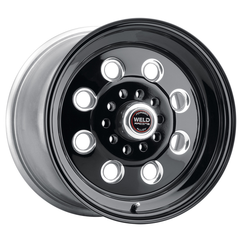 Weld Black Draglite 15x5 / 5x114.3 / 3.5 BS / 3.18 HB - Gloss Black - Non-BL Wheel