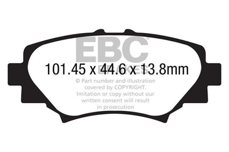 EBC 14+ Mazda 3 2.0 (Japan Build) Yellowstuff Rear Brake Pads