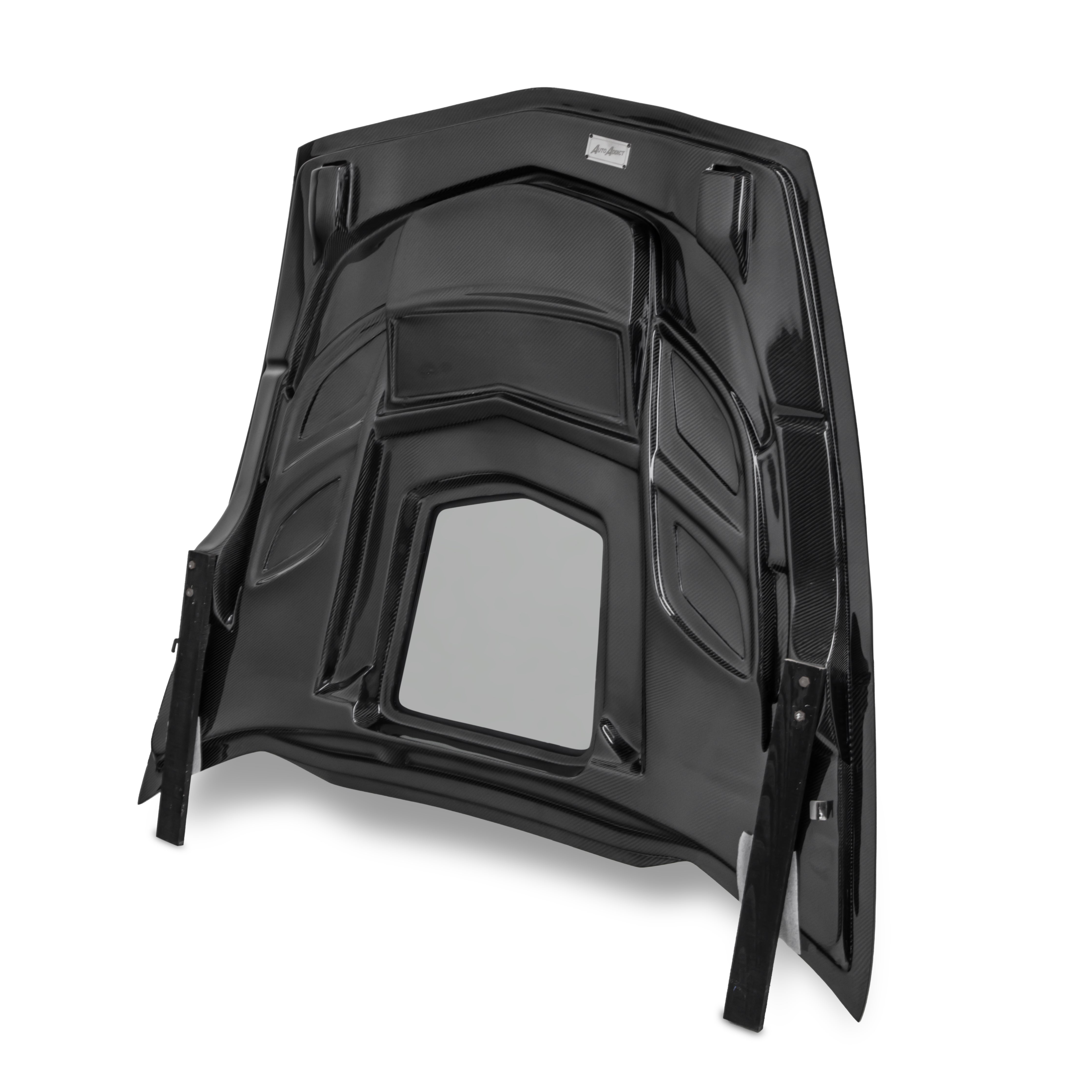 2014-2019 Corvette C7 Type-VS1 Double Sided Carbon fiber Vented Style Hood W/ Window For Stingray, Z51, Grand Sport, Z06