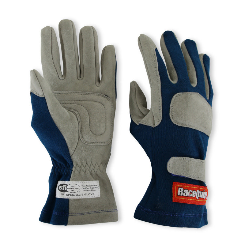 RaceQuip Blue 1-Layer SFI-1 Glove - Large