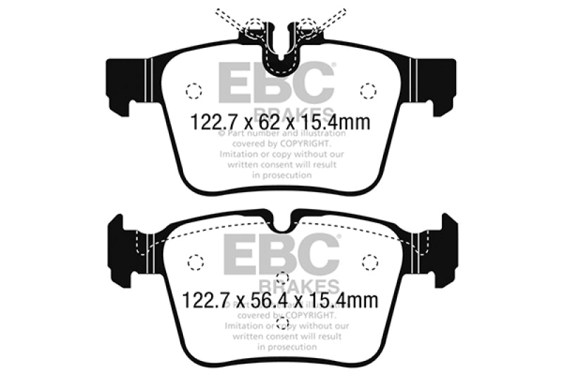 EBC 15+ Mercedes-Benz C300 (W205) 2.0 Turbo 4-matic Greenstuff Rear Brake Pads