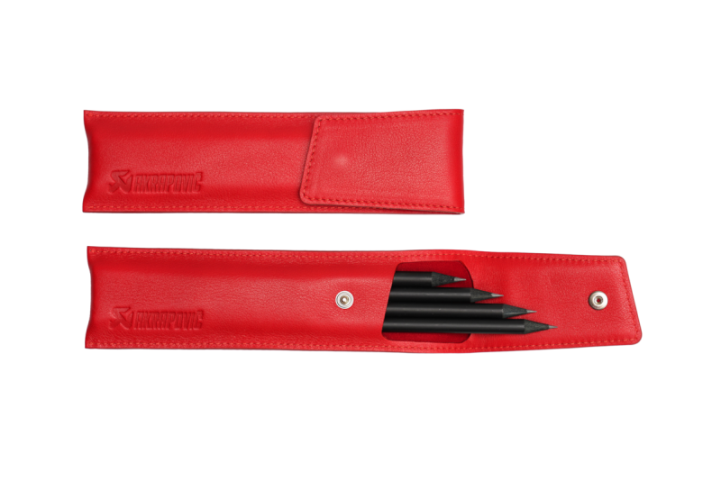 Akrapovic Leather Pencil Case - Red