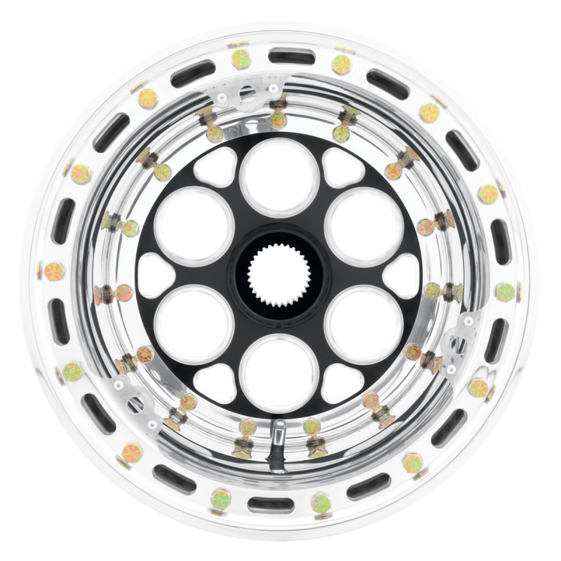 Weld Magnum Midget Sprint 13x10/31-Spline/3 BS - Black Center - Polished Shell - Polished IBL Wheel