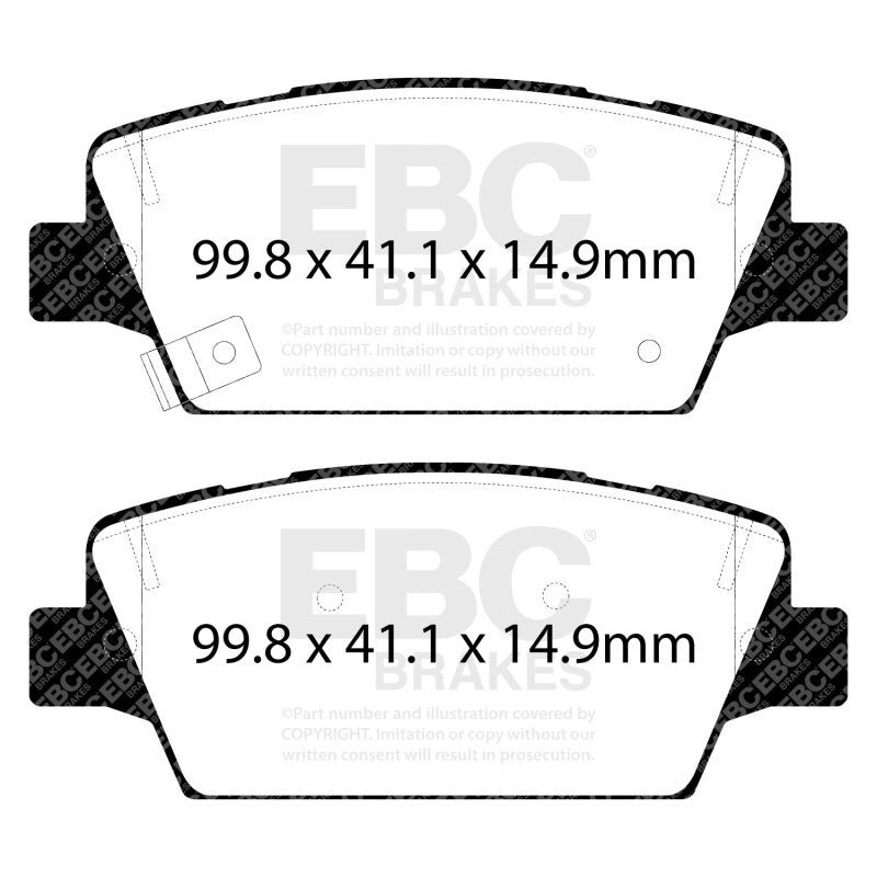 EBC 2017+ Kia Cadenza 3.3L Redstuff Rear Brake Pads