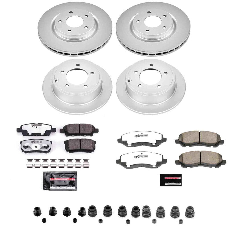 Power Stop 11-14 Chrysler 200 Front and Rear Z26 Coated Brake Kit