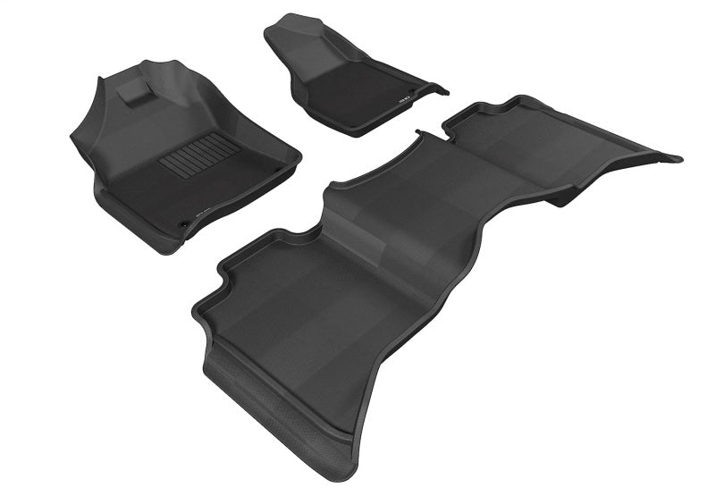 3D MAXpider 2012-2020 Dodge Ram 1500/2500/3500 Crew Cab Kagu 1st & 2nd Row Floormats - Black