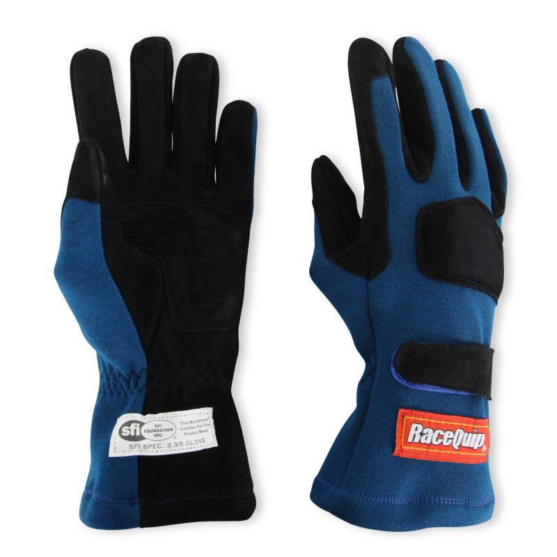 RaceQuip Blue 2-Layer SFI-5 Glove - Medium