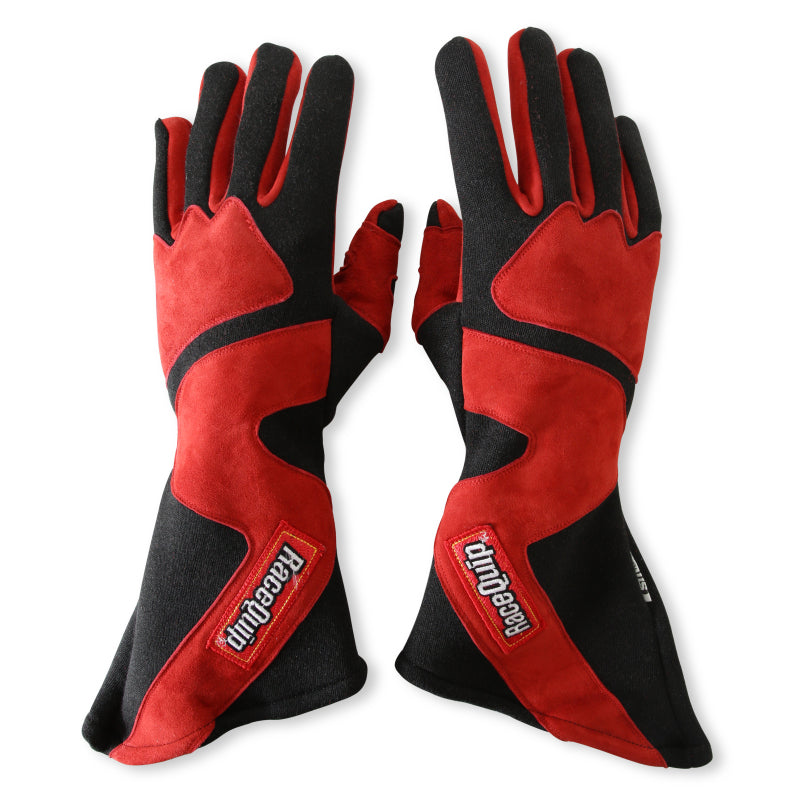 RaceQuip SFI-5 Red/Black XL Long Angle Cut Glove