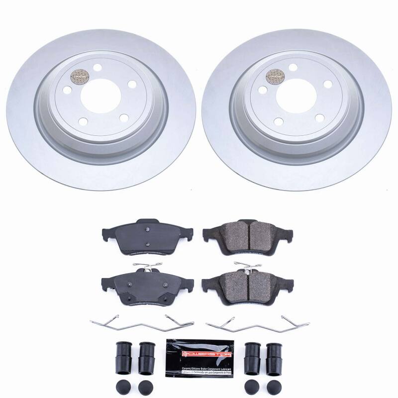Power Stop 16-18 Ford Focus Rear Z23 Coated Brake Kit
