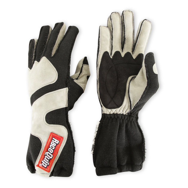 RaceQuip SFI-5 Gray/Black 2XL Outseam w/ Closure Glove