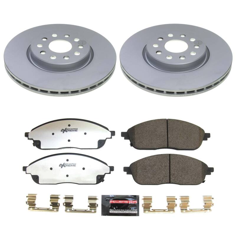 Power Stop 22-24 Jeep Grand Cherokee Front Z36 Coated Truck & Tow Brake Kit