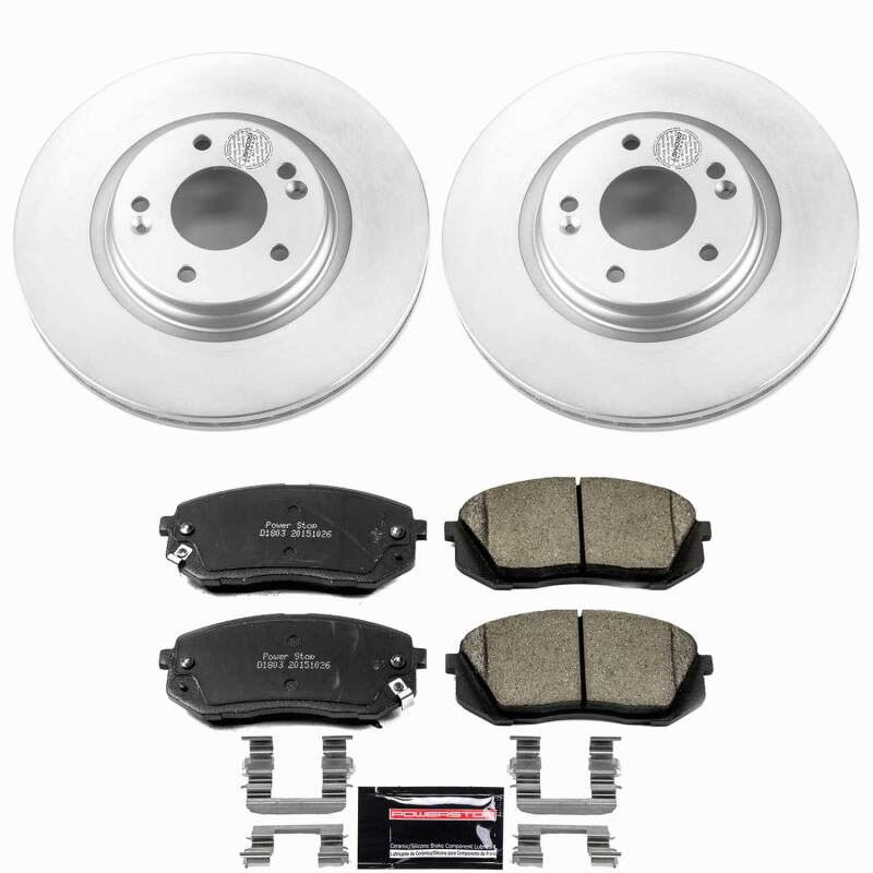 Power Stop 2015 Hyundai Sonata Front Z23 Coated Brake Kit