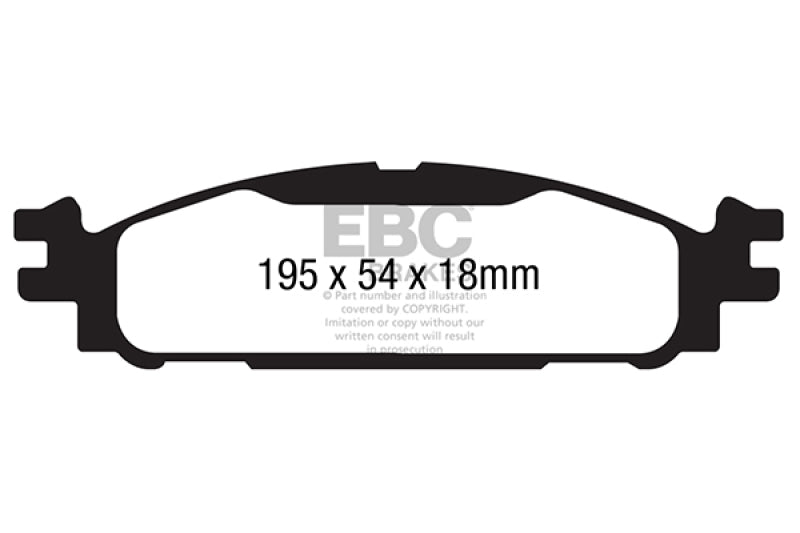 EBC 11+ Ford Explorer 2.0 Turbo 2WD Greenstuff Front Brake Pads