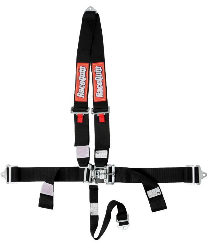 RaceQuip Black L & L V4pt Seat Belt