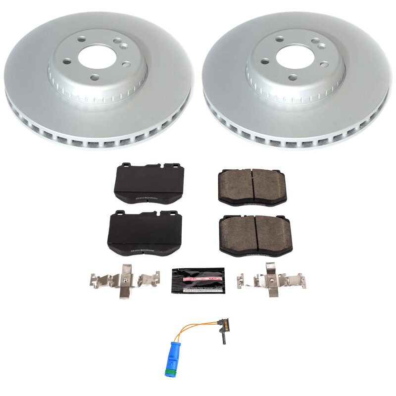 Power Stop 2017 Mercedes-Benz E300 Front Z23 Coated Brake Kit