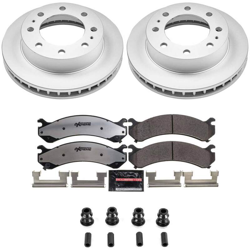 Power Stop 00-05 Cadillac DeVille Front Z36 Coated Truck & Tow Brake Kit