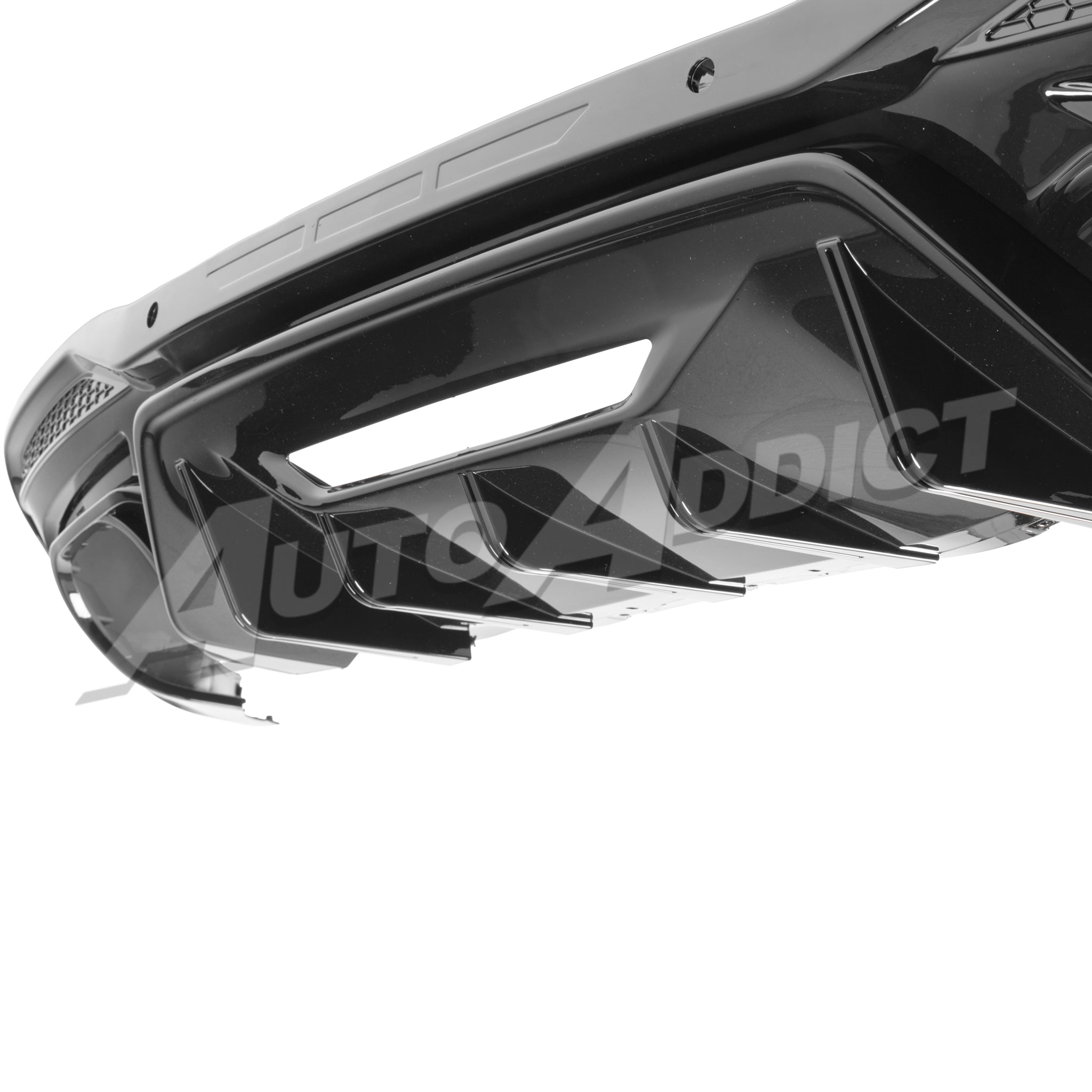 ناشر خلفي من فورد موستانج دارك هورس 2024+ بأربعة أطراف باللون الأسود اللامع 