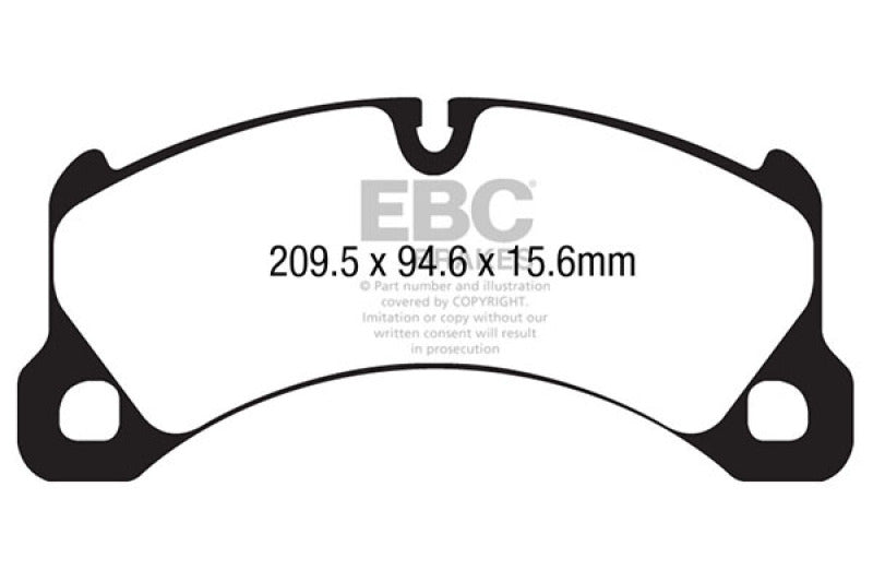 EBC 10-17 Porsche Cayenne (2nd Gen) Bluestuff Front Brake Pads