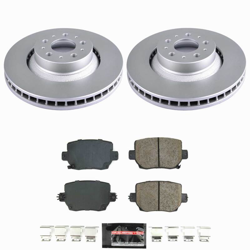 Power Stop 20-24 Tesla Y Rear Z23 Coated Brake Kit
