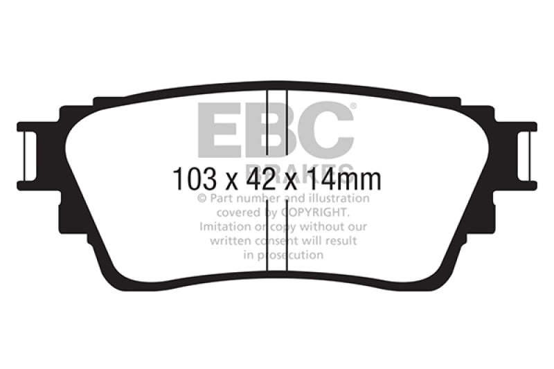 EBC 18-21 Mitsubishi Outlander Greenstuff Rear Brake Pads