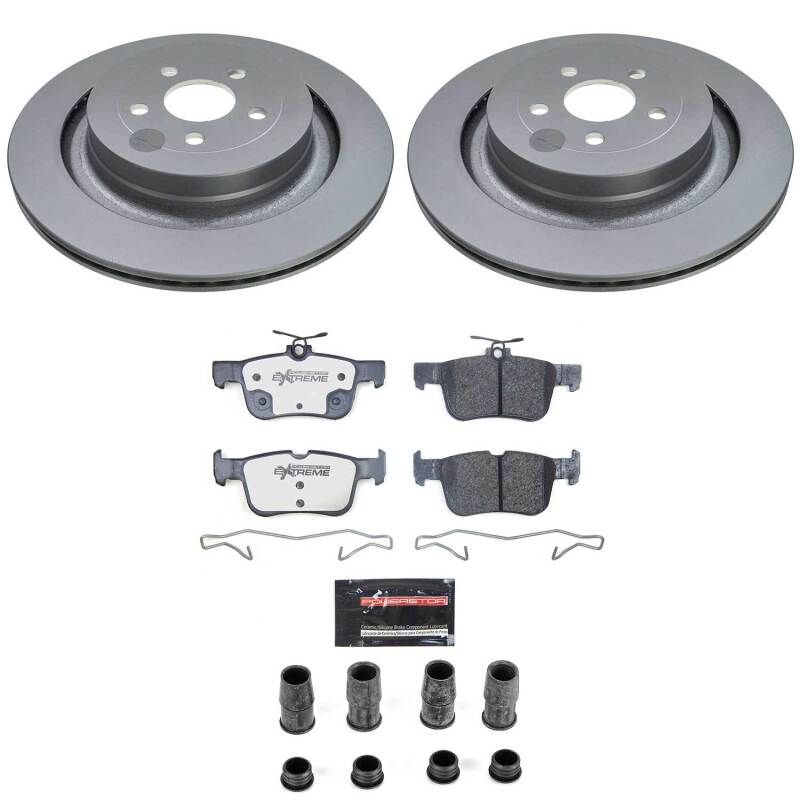 Power Stop 19-24 Ford Edge Rear Z36 Coated Truck & Tow Brake Kit