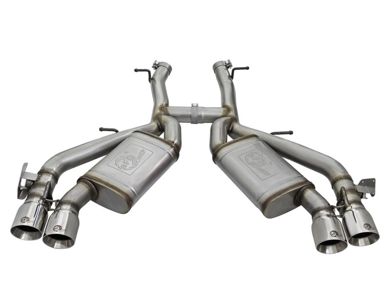 aFe MACH Force-Xp 3" 304 Stainless Steel Axle-Back Dual Exhaust w/ Polished Tips for 2016-2024 Chevrolet Camaro SS & ZL1 (Manual Transmission Only)