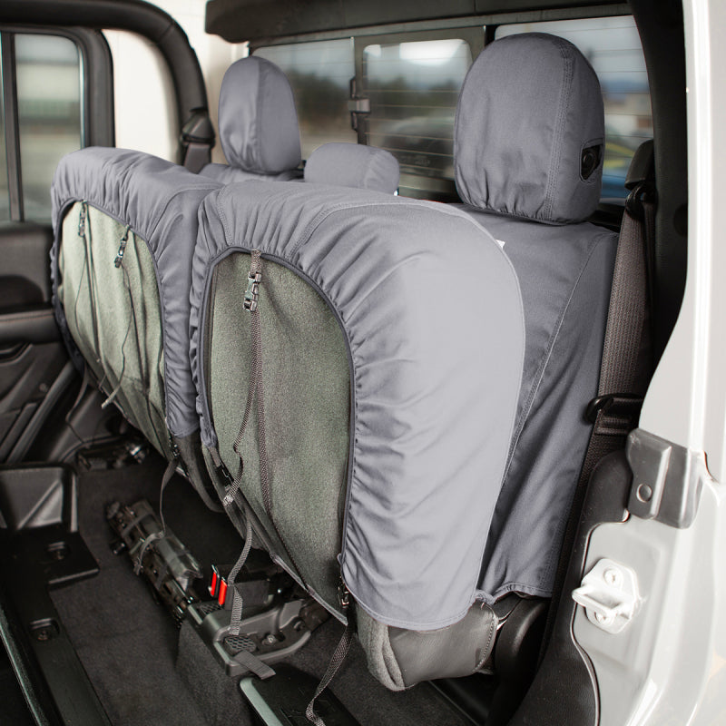 Covercraft 21-24 Ford Bronco Carhartt SeatSaver Custom Front Row Seat Covers - Gravel