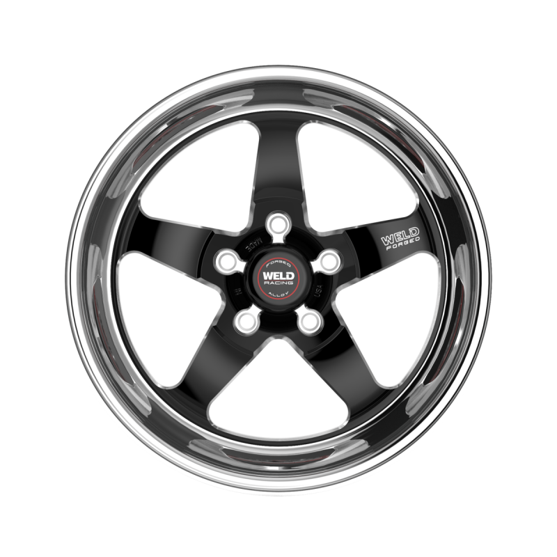 Weld S71 17x9 / 5x114.3 / 5.7 BS / 3.18 HB - Black Center - Polished Shell - Non-BL Wheel