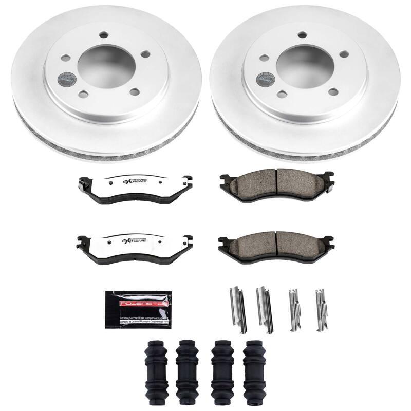 Power Stop 97-02 Ford Expedition Front Z36 Coated Truck & Tow Brake Kit