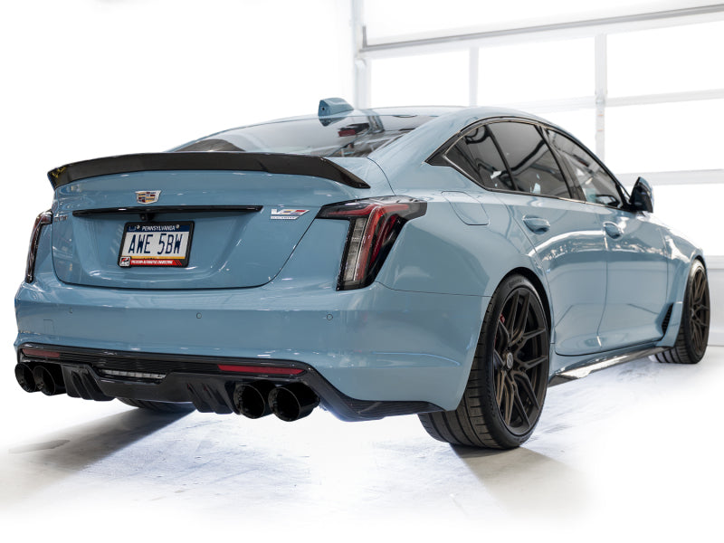 AWE 22-26 Cadillac CT5-V Blackwing SwitchPath Exhaust - Diamond Black Tips