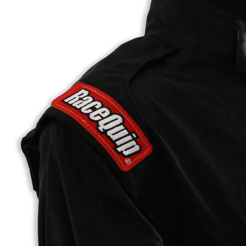 RaceQuip Black Chevron-1 Suit - SFI-1 Medium