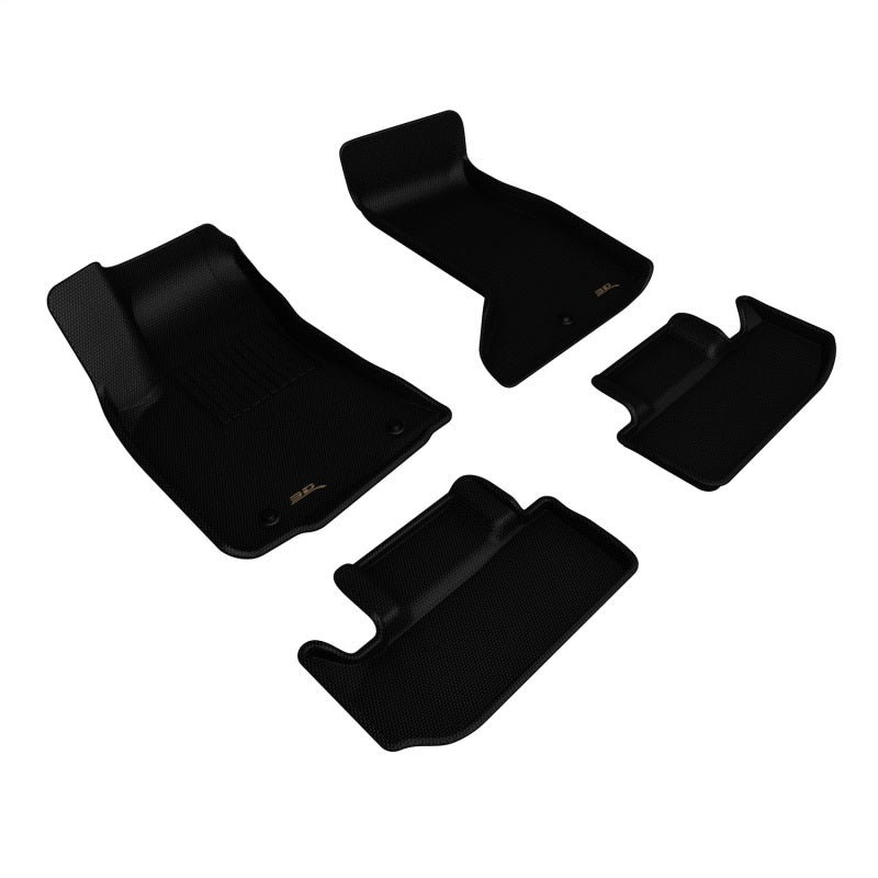 3D MAXpider 17-23 Dodge Challenger AWD Kagu 1st & 2nd Row Floor Mat - Black (4pc)