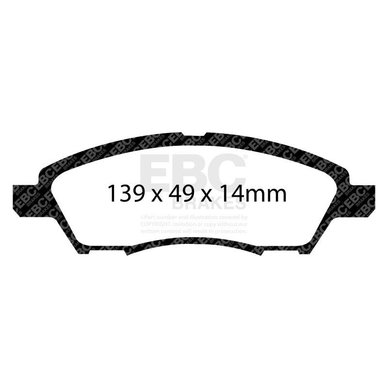 EBC 12+ Nissan Versa 1.6 Ultimax2 Front Brake Pads