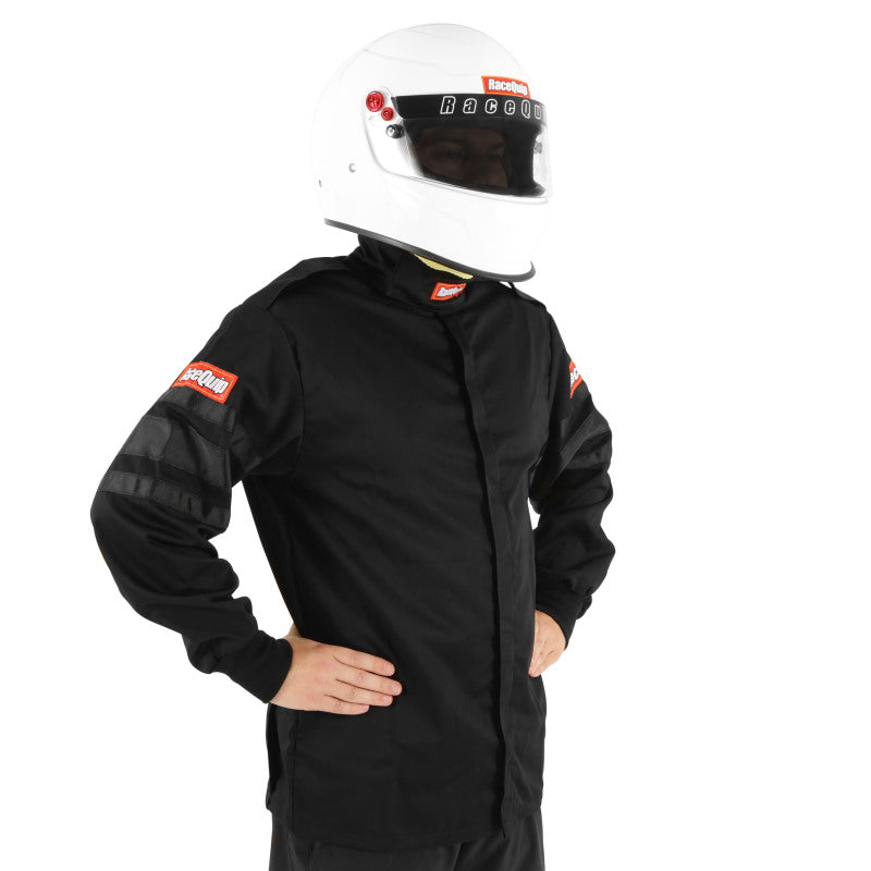 RaceQuip Black SFI-1 1-L Jacket - Medium Tall
