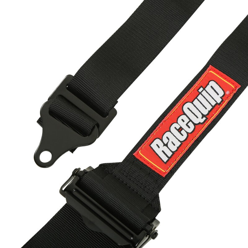 RaceQuip L & L 5pt Ratchet HNR Harness Black
