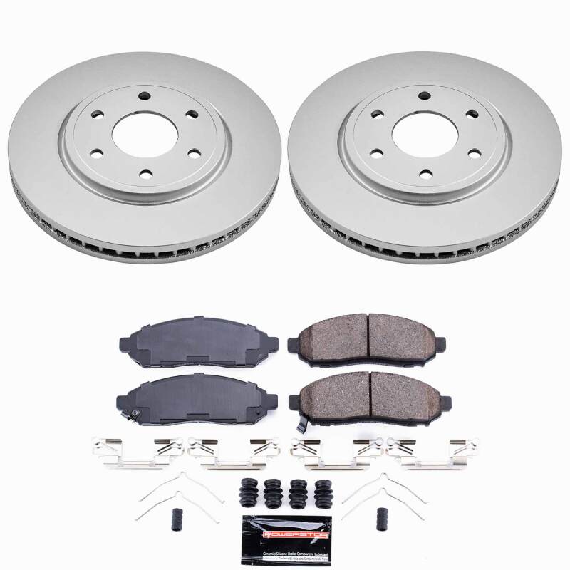 Power Stop 16-19 Nissan Frontier Front Z23 Coated Brake Kit