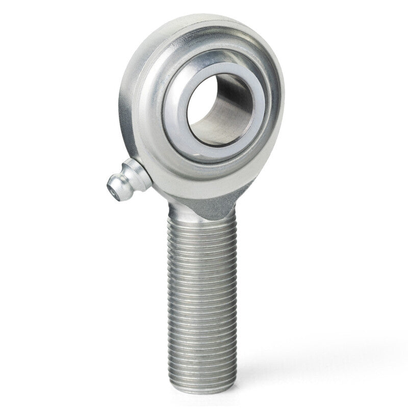 QA1 C Series 2-Pc Rod End - Male/Left Hand - .4375in Bore x 1/2-20 w/Zerk - Carbon Steel