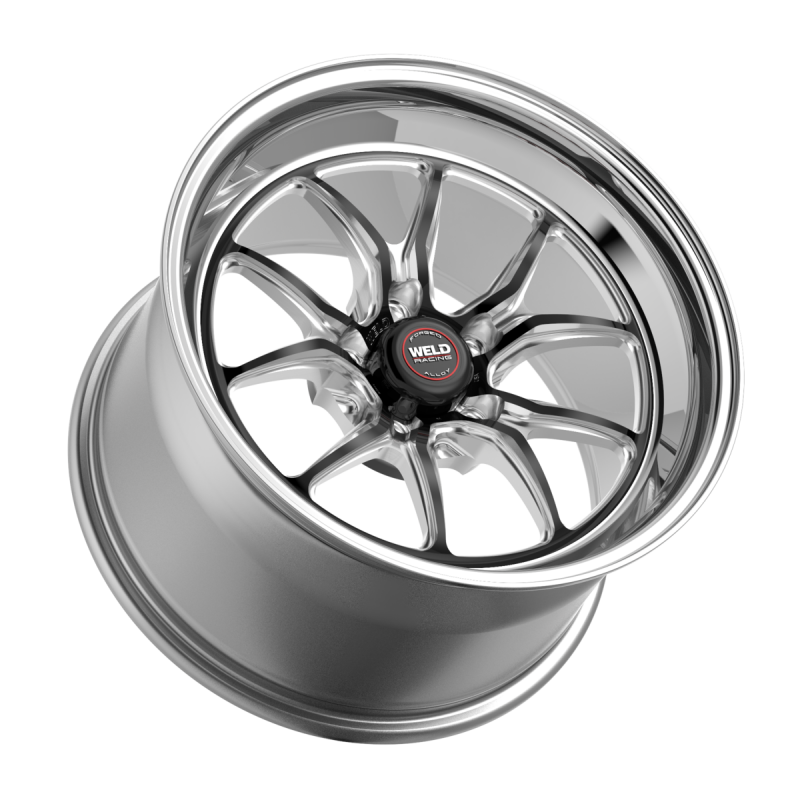 Weld S85 15x10 / 5x120.65 / 4.5 BS / 3.18 HB - Black Center - Polished Shell - Non-BL Wheel