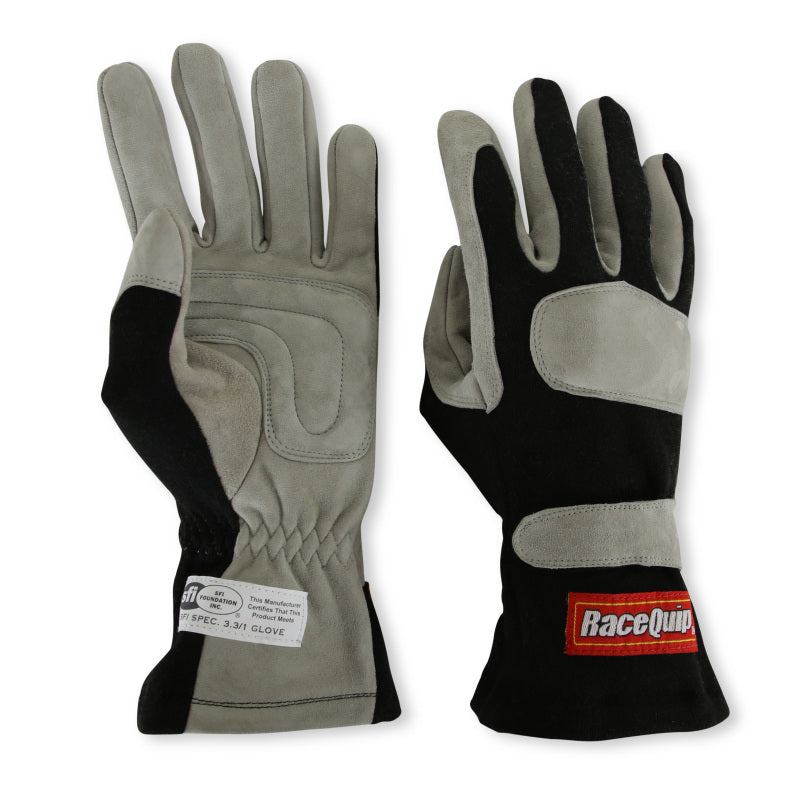 RaceQuip Black 1-Layer SFI-1 Glove - Small