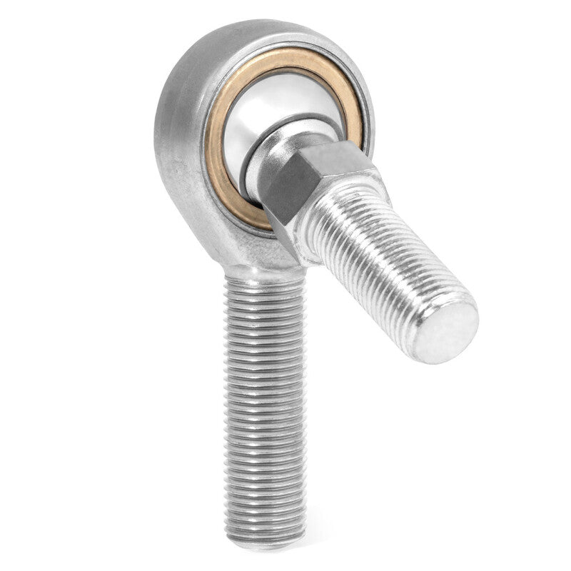 QA1 V Series 3-Pc Rod End - Male/Left Hand - .19in Bore x 3/16-24 w/Stud - Carbon Steel