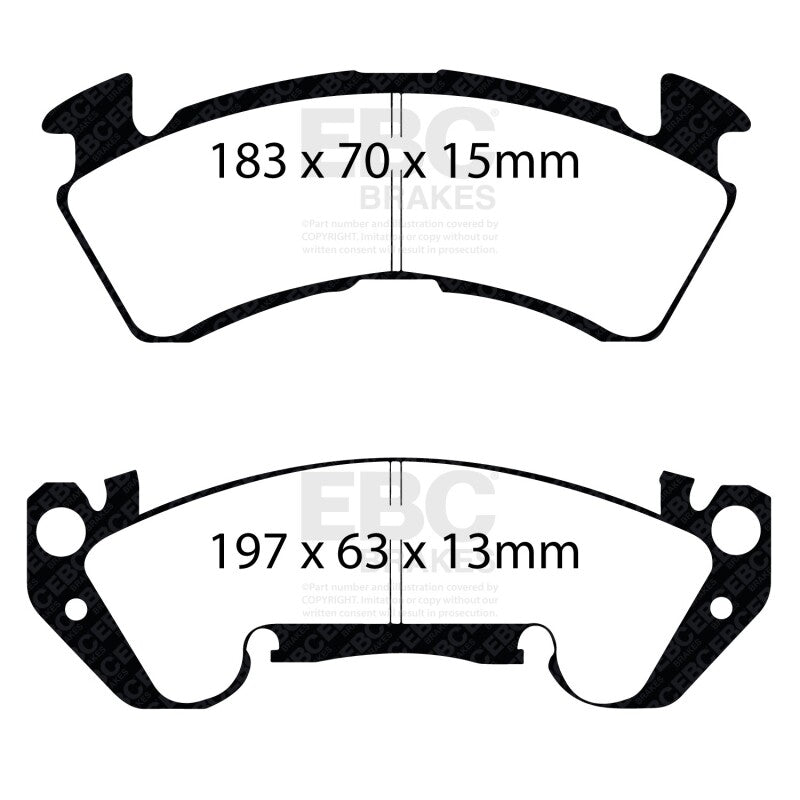 EBC 92-96 Chevrolet Caprice 4.3 Police Redstuff Front Brake Pads