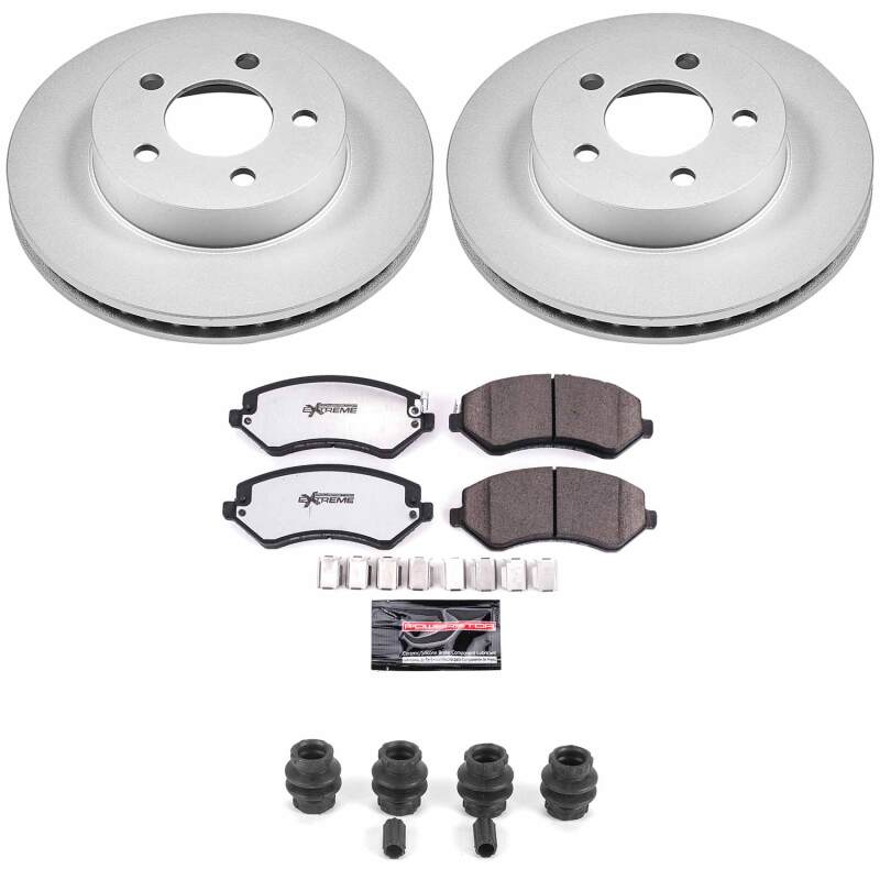 Power Stop 02-07 Jeep Liberty Front Z36 Coated Truck & Tow Brake Kit