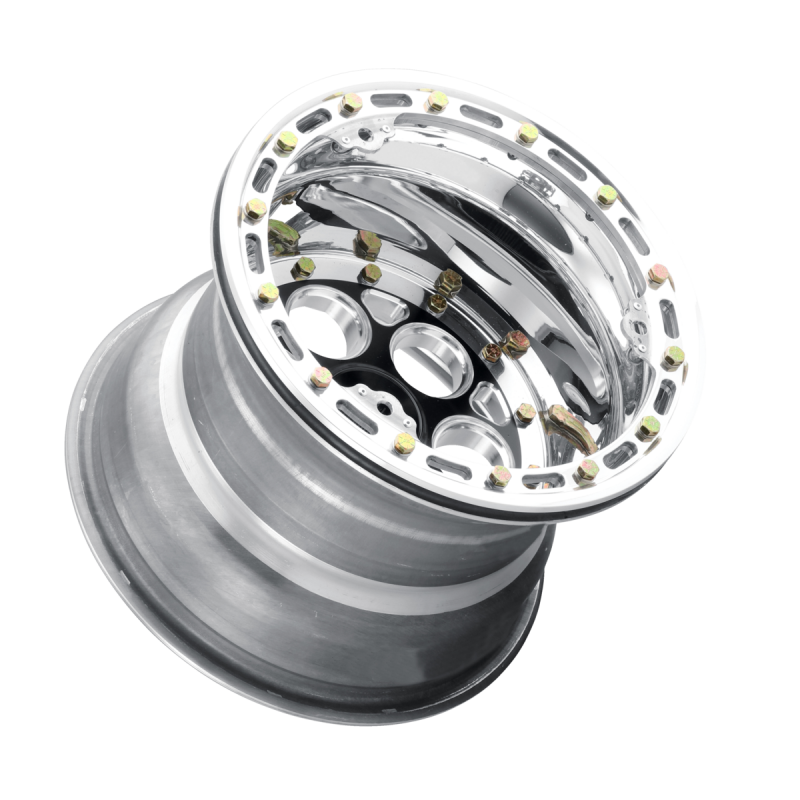 Weld Magnum Midget Sprint 13x8/31-Spline/4 BS - Black Center - Polished Shell - Polished IBL Wheel