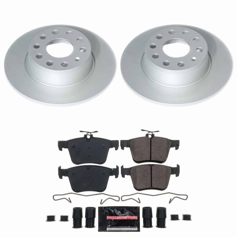 Power Stop 19-24 Volkswagen Jetta Rear Z23 Coated Brake Kit