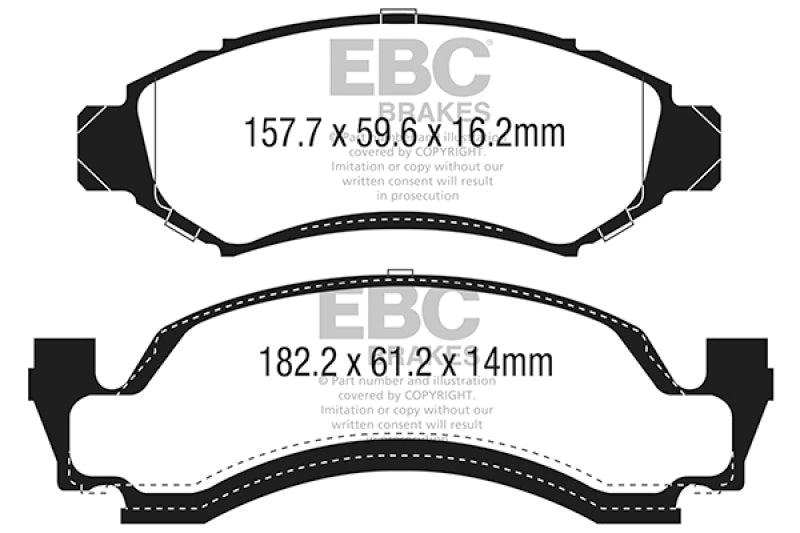 EBC 1974 AMC Ambassador 5.0L Yellowstuff Front Brake Pads