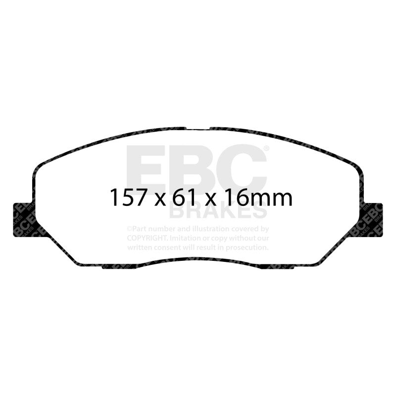 EBC 08-10 Hyundai Genesis 3.8 Ultimax2 Front Brake Pads