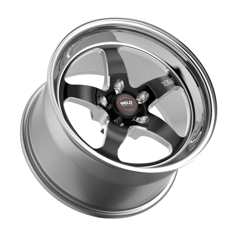 Weld S71 17x9 / 5x114.3 / 5.7 BS / 3.18 HB - Black Center - Polished Shell - Non-BL Wheel